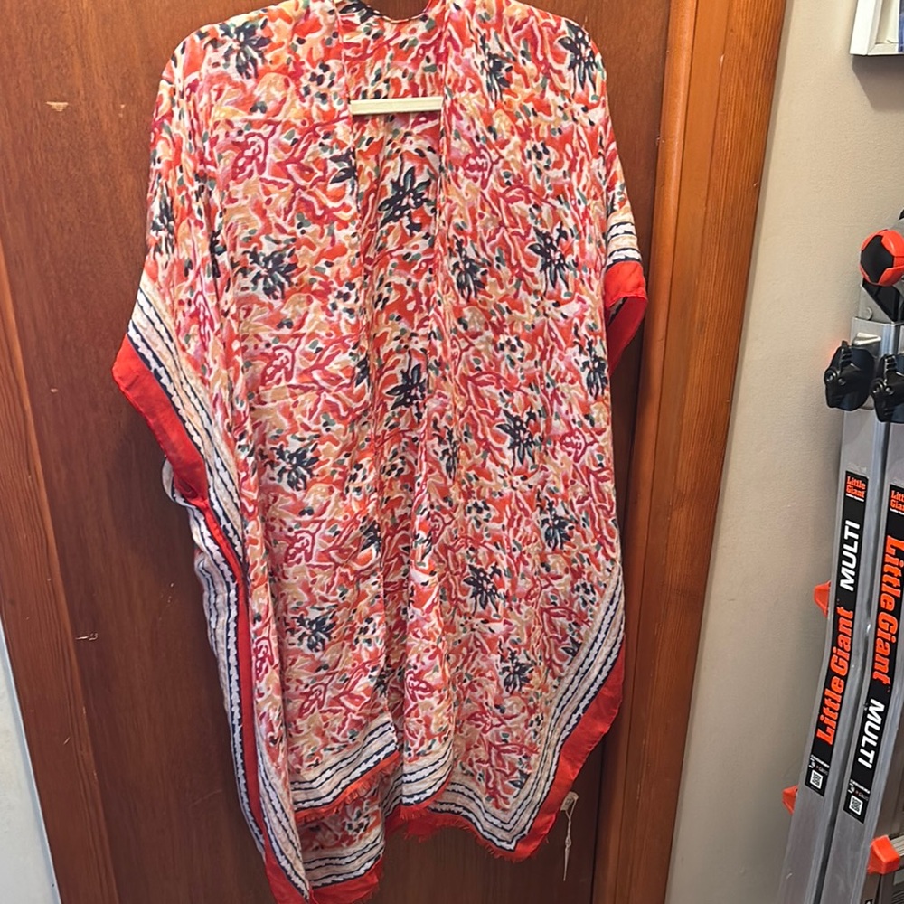 Pretty Persuasions Red and White Swim Coverup